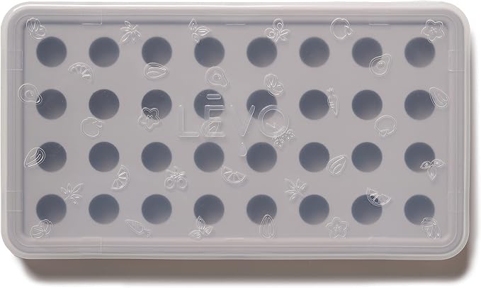 LĒVO Gummy and Candy Molds - 3mL Silicone Gummy Trays with Dry-Erase Lid - Set of 2 - Non-Stick Silicone Candy and Chocolate Molds - For Your LĒVO Herbal Oil Infusion - Makes 64 Round Gummies - Image 3