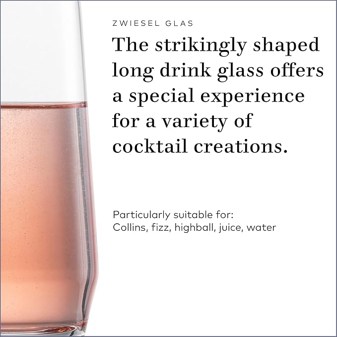 ZWIESEL GLAS Pure Longdrink Glass (Set of 6), Bar Glasses for Long Drinks, Dishwasher-Safe Tritan Crystal Glasses, Made in Germany (18 Ounce) - Image 4