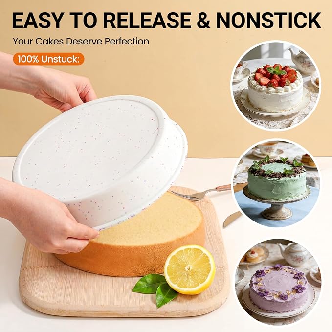 CAKETIME Silicone Round Cake Pan with Metal Reinforced Frame - Image 4