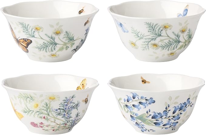 Lenox 897796 Butterfly Meadow Herbs Rice Bowls, Set Of 4 by Lenox