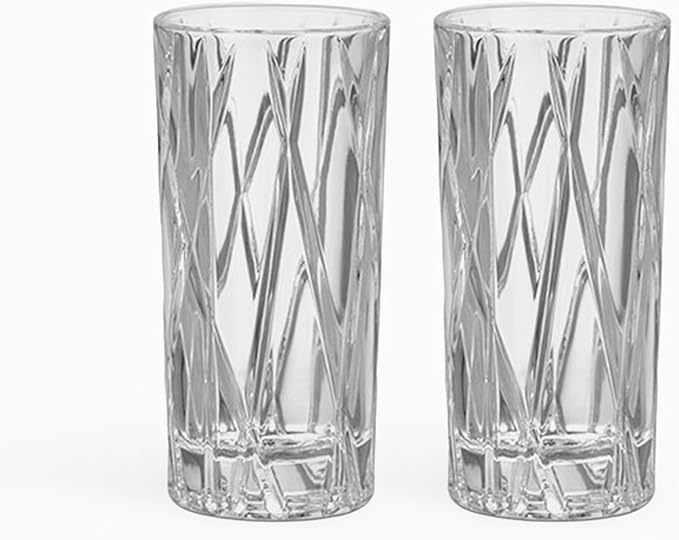 Orrefors City Shot Glasses with Heavy Base (Set of 2) - 1.7 Fl. Oz., Asymmetric Design - Crystal, Glassware for Spirits & Shots, Serving Tequila, Vodka, Whiskey, Dishwasher Safe by Orrefors
