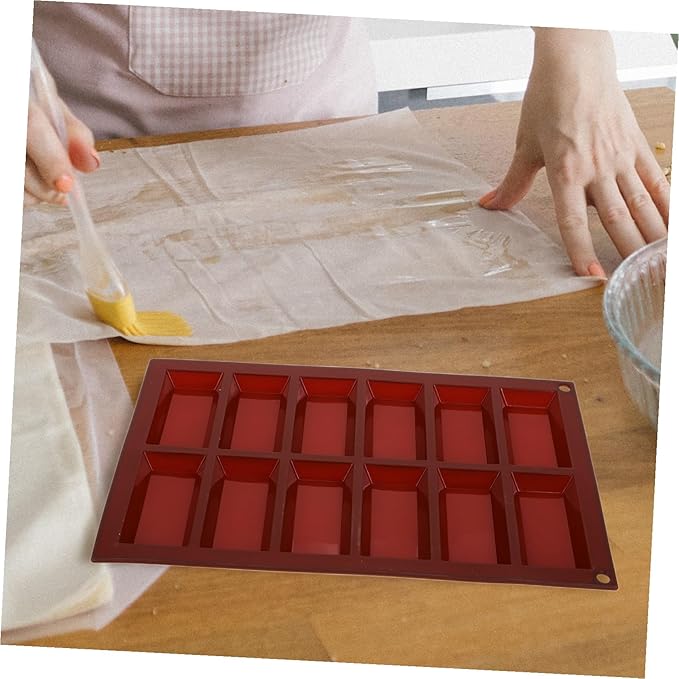 Silicone Mold Cavities Rectangle Chocolate Candy Bar Mold for Filled Treats with Flexible Non-stick Wax Melt for DIY Soap Butter Cheese Making