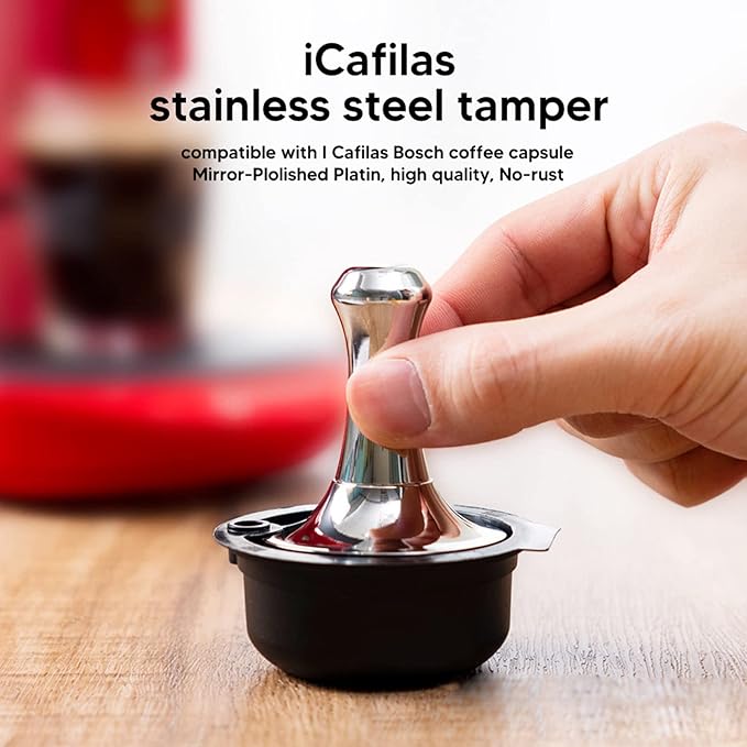 Tyenaza 51mm Stainless Steel Coffee Tamper, Ergonomic Easy to Clean Heavy Duty Coffee Tamper with Handle for Coffee Machines
