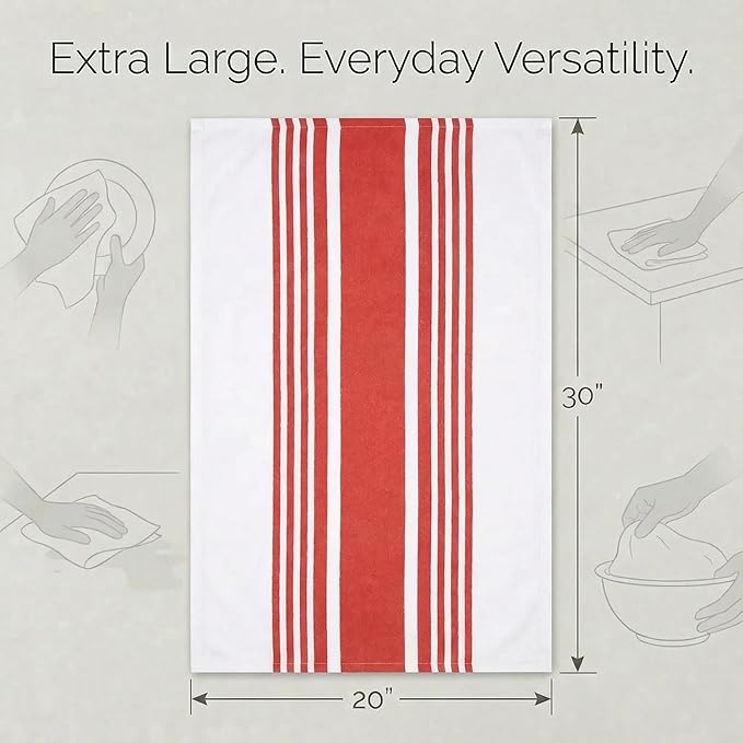 Urban Villa Kitchen Towels Cotton Dish Towels 20”x30” (Set of 6) Chillired - Image 3