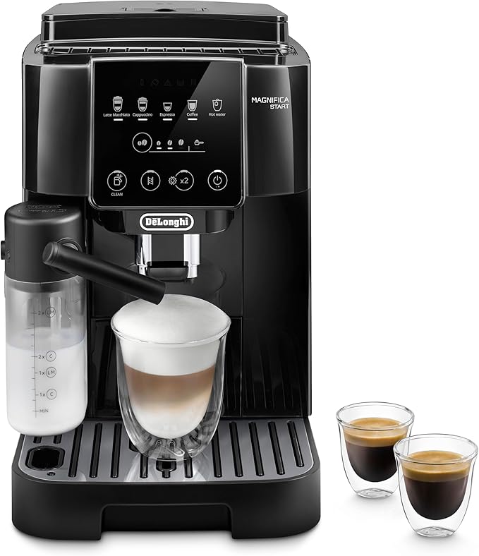 De'Longhi Magnifica Start Automatic Espresso Machine, Milk Frother, Black | #1 Worldwide Espresso Machine Maker, 5 One-Touch Recipes, Frother, Built-In Grinder, Easy to Clean by Unknown