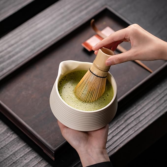 Premium Matcha Ceremony Set – Complete 9-Pcs Ritual Kit – Presented in Luxury Magnetic Gift Box, Perfect for Gifting or Self-Care (Milky White)