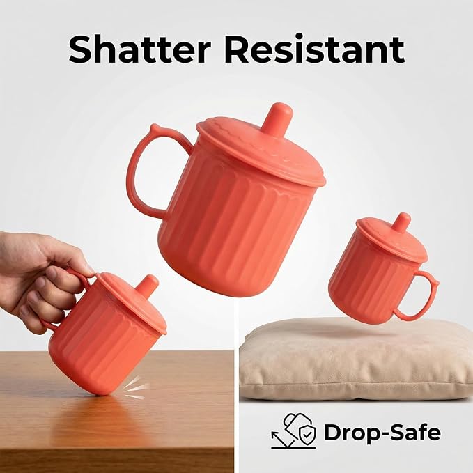 Plastic Coffee Mug with Lid (Non-Sealed) Set 6, 16-ounce Cups Vivid | BPA Free Reusable Food Grade PP, Unbreakable, Dishwasher Safe, Lightweight, Elderly Kid Safe, Kitchen Party Camping Outdoor - Image 6