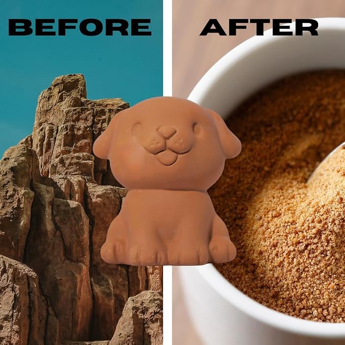 Sifri 3D Brown Sugar Keeper 2-in-1 Set – Terracotta Clay Puppy & Spoon Saver Softener – Cute Kitchen Storage & Freshness Holder for Sugar – Gift for Bakers (1, Dog and Spoon) - Image 7