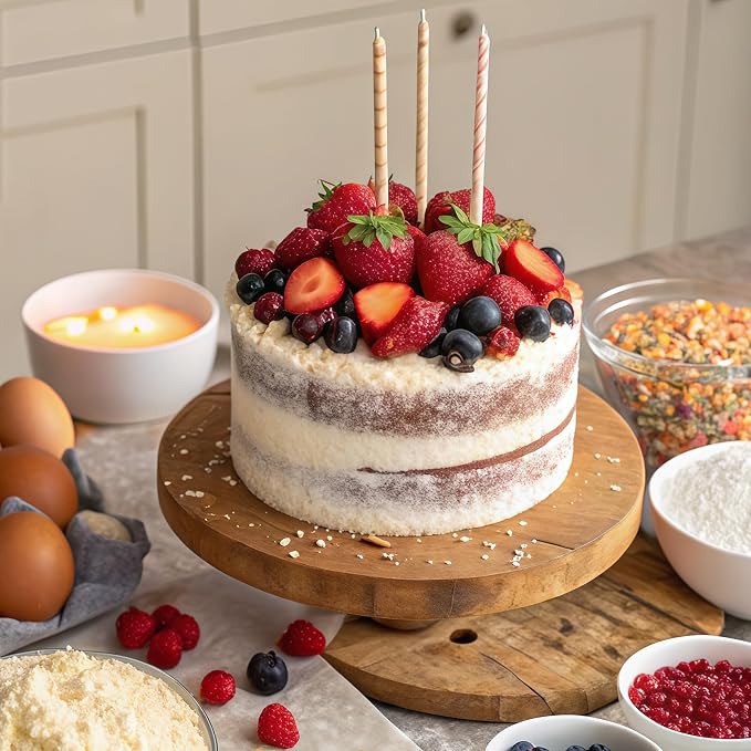 HUAKENER 3 Pcs 8 Inch Round Cake Pans with 100 Pieces Parchment Paper | Carbon Steel Cake Pans, Non-stick Cake Baking Pans with Handle, Dishwasher Safe - Image 4