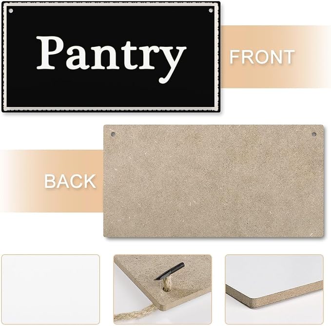 Pantry Sign Vintage Wood Sign Wall Art Decorative Wood Sign Home Decor 12 inch by 6 inch - Image 5