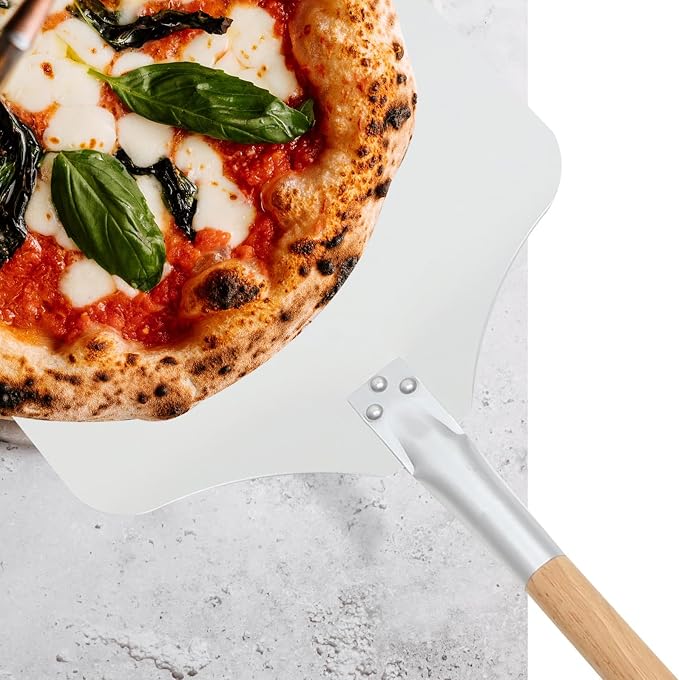Ipetboom 2 Pcs Detachable Handle Pizza Transfer Shovel Set Lightweight Aluminum and Wood Kitchen Tools Easy to Clean and Operate Essential for Baking and Pizza Preparation - Image 5