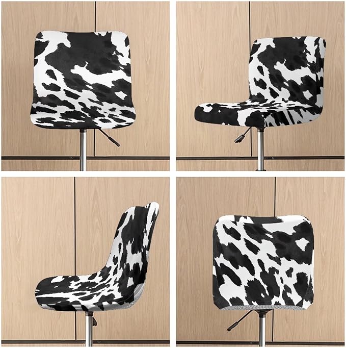 Cow Print Bar Stool Chair Covers, Washable Removable Bar Stool Chair Seat Covers Counter Height Chairs Covers Swivel Barstool Covers Bar Chair Decor - Image 6