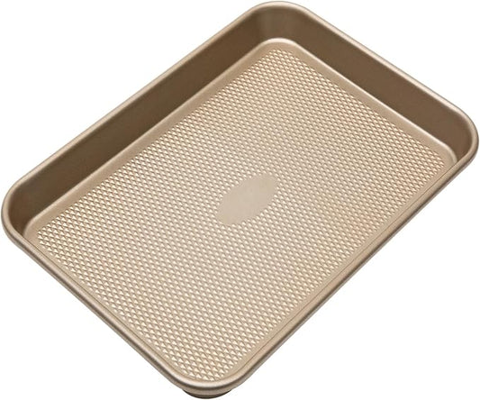 13.5 x 9.6 Inch Small Nonstick Baking Sheet Pan with Diamond Textured Base, Heavy Duty Oven Safe Cookie Tray, Easy Clean Bakeware for Baking Cookies, Pastries & Roasting Vegetables by Unknown