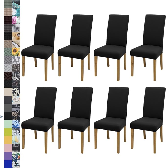 Dining Chair Covers, Stretch Seat Covers, Washable Furniture Protector | Washable, Stretch Fit, Soft, Non Slip, Dining Chair Covers, Seat Protector, Furniture Protector by BIETYONE