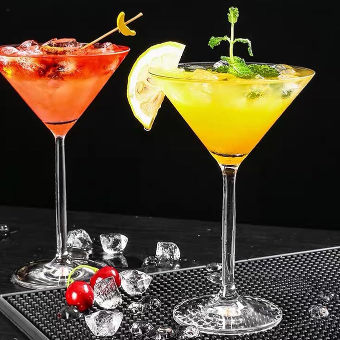 Unbreakable Martini Glasses Set of 6, 10 oz Plastic Martini Cocktail Glasses with Stem, Reusable Cocktail Glasses for Bar, Margarita, Whiskey, Gin, Tequila, BPA-Free, Top Rack Dishwasher-Safe, Clear - Image 8