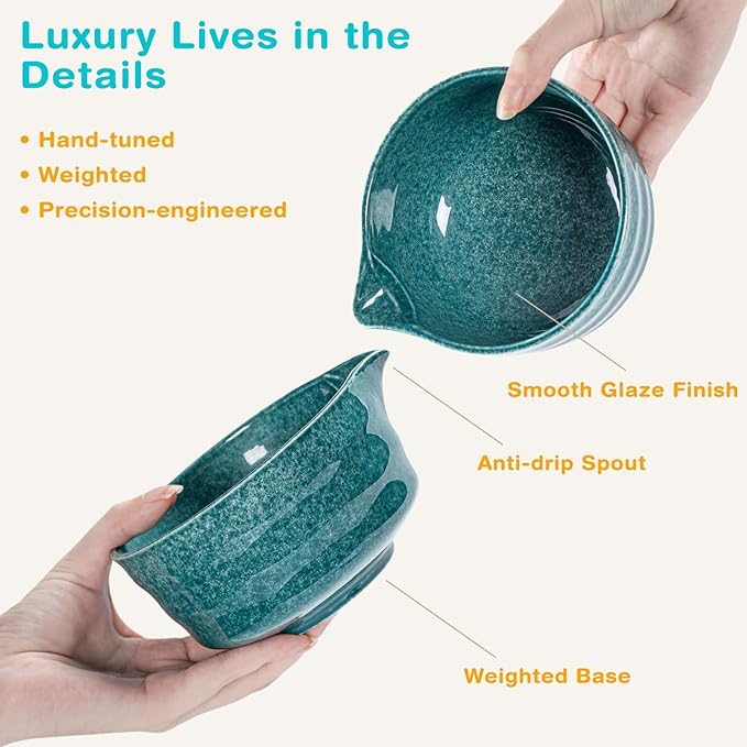 Premium Matcha Ceremony Set – Complete 9-Pcs Ritual Kit – Presented in Luxury Magnetic Gift Box, Perfect for Gifting or Self-Care (Parrot Green)