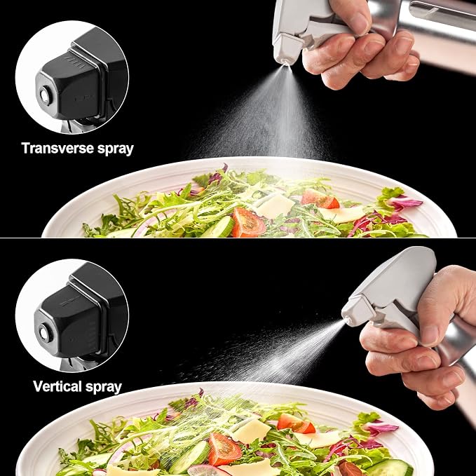 Oil Sprayer for Cooking,Stainless Steel Olive Oil Mister for Air Fryer Frosted Oil Dispenser Bottles Fat Reduction Glass Oil Spray Pot 6.35oz(180ml) Capacity - Image 2