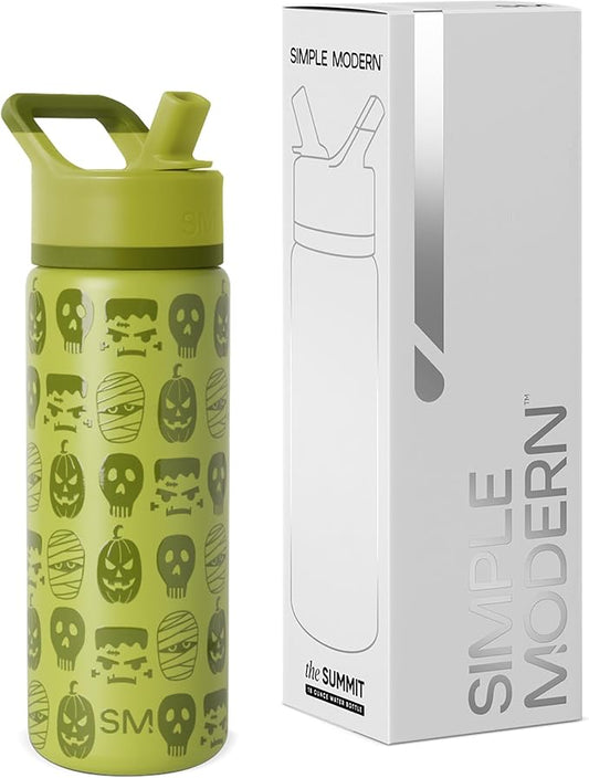 Simple Modern Halloween Kids Water Bottle | 14oz | Monster | Insulated Stainless Steel Toddler Water Bottle, Kids Tumbler with Straw | Spill Proof for School, Girls, Boys, Monster Mash by Unknown