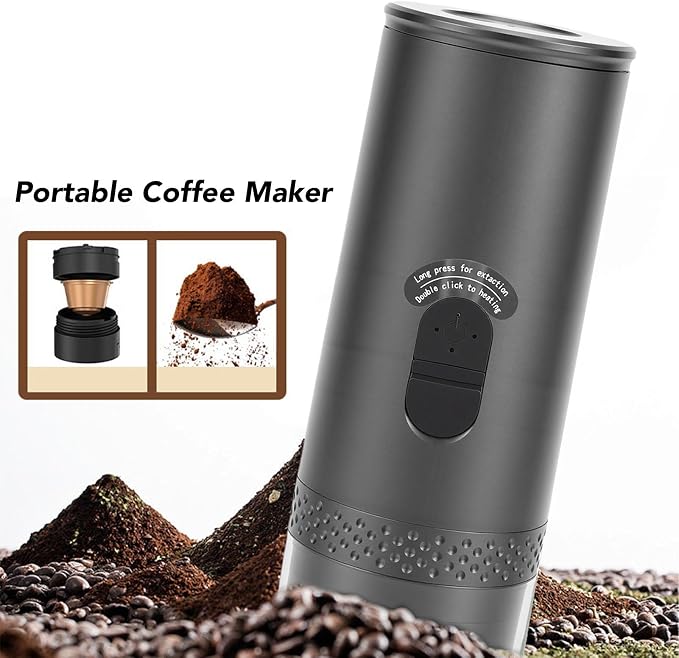 Mini Capsule Coffee Brewer, Portable Electric Maker for Car Camping - Image 2