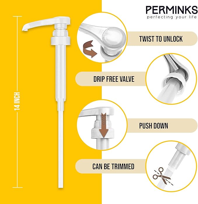 Syrup Pump Compatible with Torani and Davinci Bottles (25.4 oz-750ml (White)