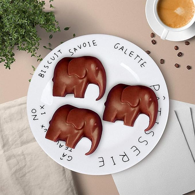 12 Cavities Elephant Chocolate Candy Silicone Mold Gummy Fat Bomb Mould Resin Clay Mini Soap Crayon Mold Ice Cube Tray Cake Cookie Baking Pan for Baby Shower - Image 6