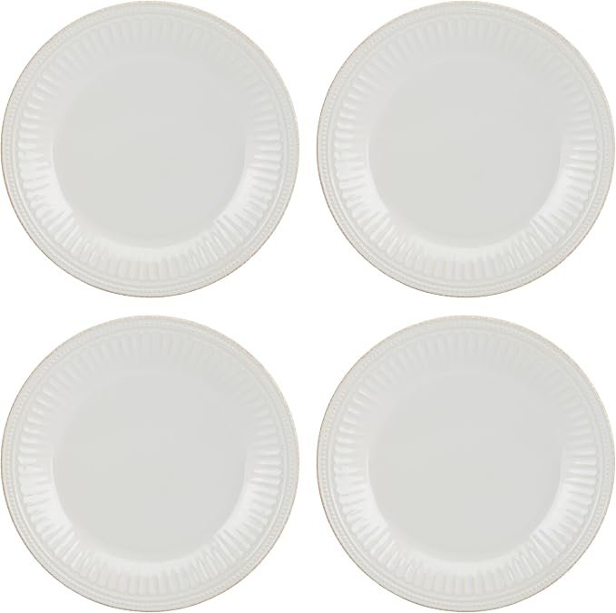 Lenox Dinnerware Sets, French Perle Groove White 24-Piece Dinnerware Set, Service For 8, Stoneware, Dishwasher Safe, Microwave Safe, Bowls, Plates And Bowls, Dinner Dishes, Plates (White, 24 Piece) - Image 2