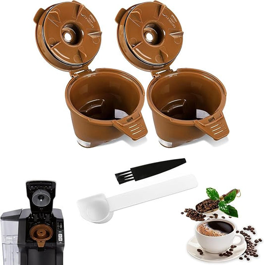 Reusable Single Serve Coffee Filter Capsules 2PC, Coffee Pods Coffee Brew Baskets for FlexBrew Coffee Maker Models 49974 49975 49976 49979 49950 49966 49957 49954 49947 49940 Filter Part