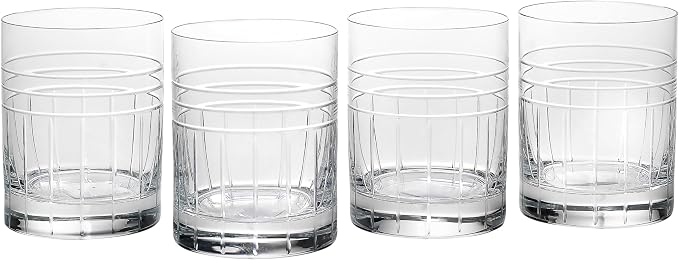 Reed & Barton Tempo Double Old Fashion Glasses, Set of 4 by ReedBarton