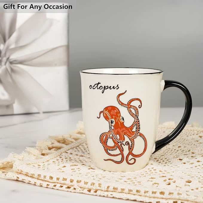 Ceramicfor Octopus Heat Changing Coffee Mug Cool Color Changing Mug Christmas Birthday Gifts for Men Women - Image 5