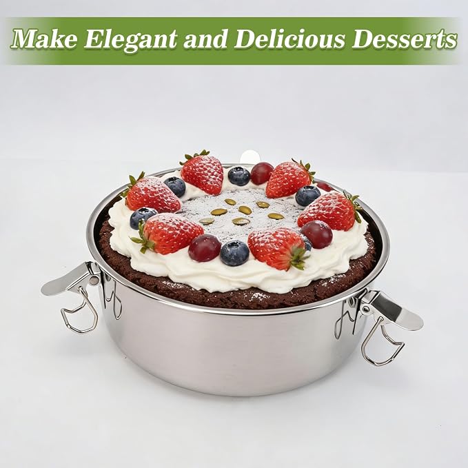 WRENYZK Flan Mold with Lid, 1.5 Quart Stainless Steel Flan Pan, Flanera Flan Mold, Flanera Flan Maker Come with Rack Silicone Heat Pad Glove Brush and Spatula, for Cheese Chocolate Cupcake Pudding - Image 3