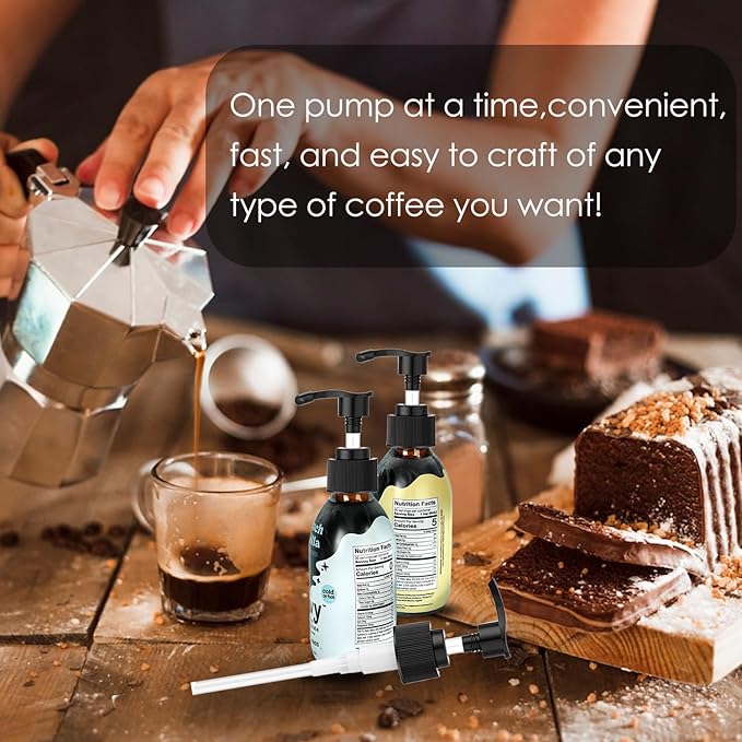 Qxyooh | 6 Pack Syrup Pump for Javy Coffee Concentrate (6FL OZ) – Precision Dosing, Fit for Javy Bottles (177ML) Cold Brew Coffee, Barista-Grade Flow Control | Leak-Proof