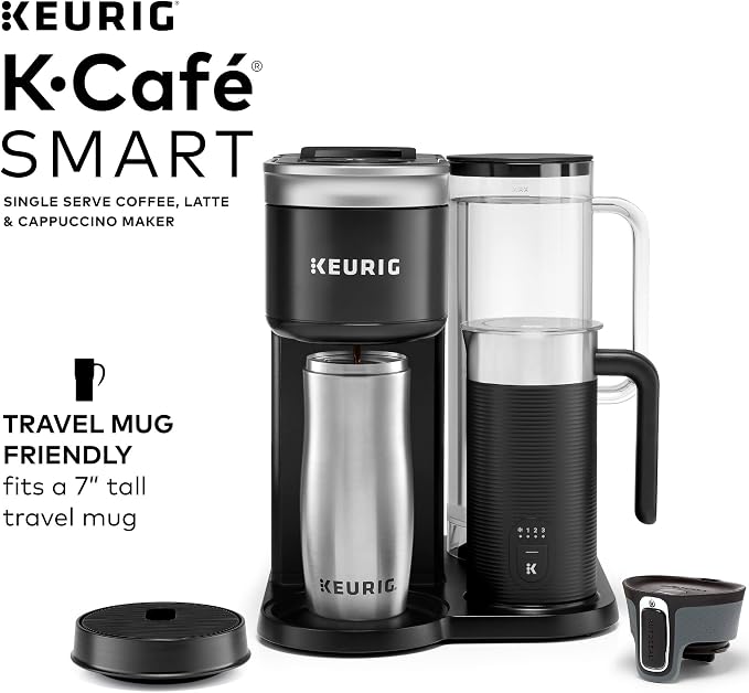 Keurig K-Café SMART Single Serve Coffee Maker with WiFi Compatibility, Latte and Cappuccino Machine with Built-In Frother, 6 Brew Sizes, Black | WiFi Compatibility, Latte, Cappuccino Machine with Built-In Frother, 6 Brew Sizes - Image 15