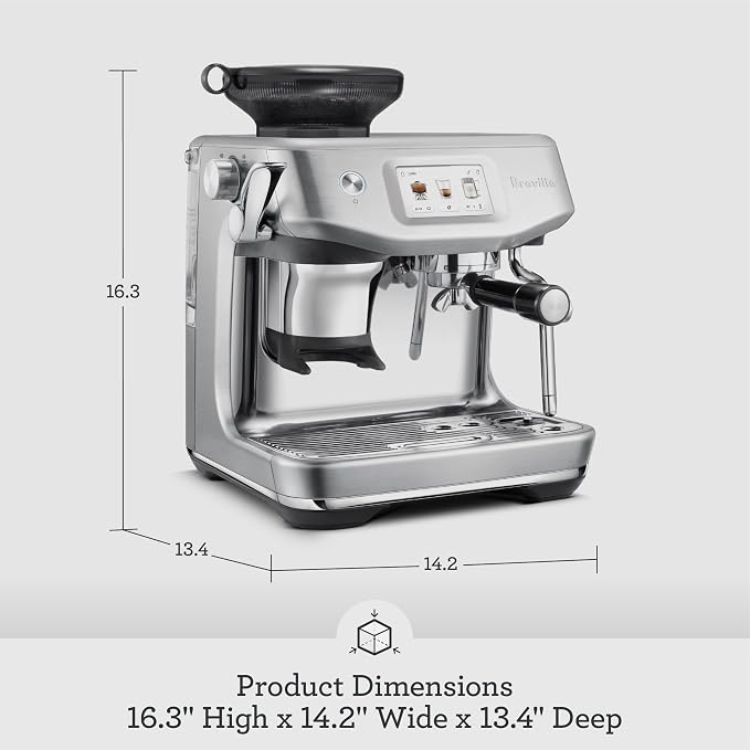 Breville BES881NRE Barista Touch Impress, Metallics, Noir | Enjoy cold extraction functionality for cold brew beverages with this semi-automatic espresso machine with built-in grinder - Image 2