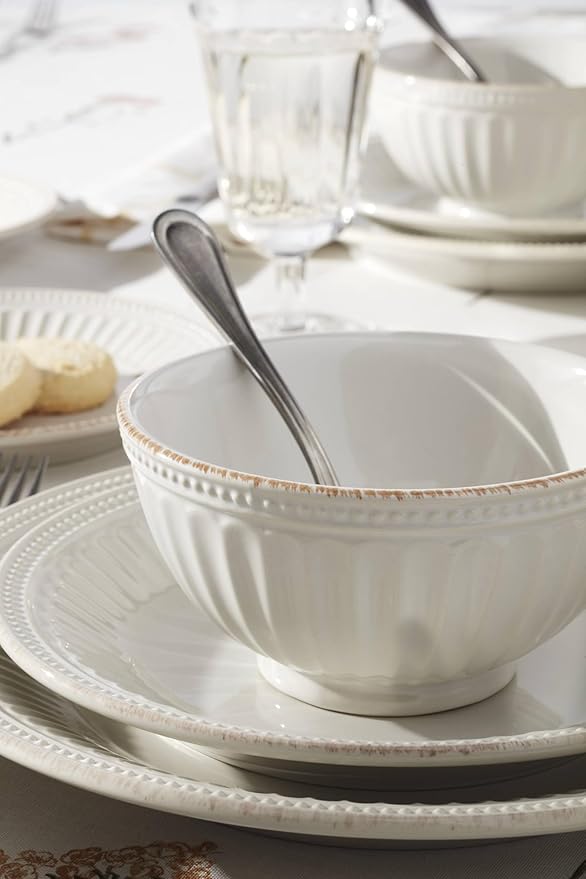 Lenox 897388 French Perle Groove 12-Piece Dinnerware Set, Service For 4 - Image 7