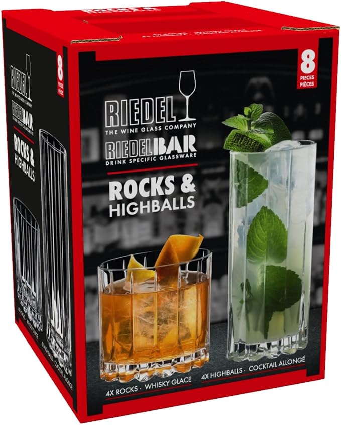 Riedel Rocks and Highball 16-Glass Set Bundle | Professional aerator, large microfiber polishing cloth, (4 items) - Image 6