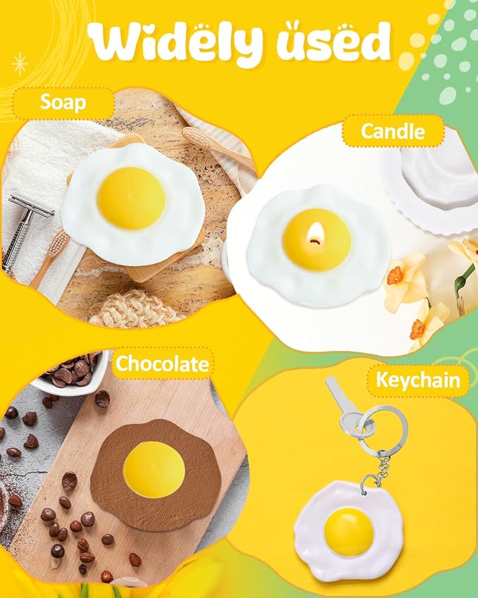 Fried Egg Silicone Mold, 3D Food Silicone Mold, Simulation Egg Chocolate Mold, Artificial Food Molds for Cake Topper, Cupcake Decorating Tools - Image 6