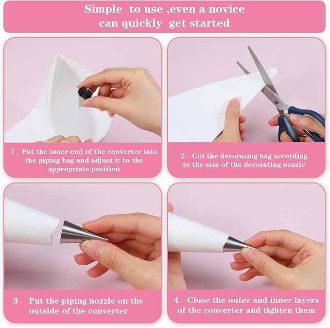 5PCS Reusable Piping Bag, Cotton 12 In Piping Bags Reusable, Hanging Decorating Bag, White Cloth Frosting Bags, Icing Piping Bags Decorating Bags Icing Frosting Bags, White Piping Bags