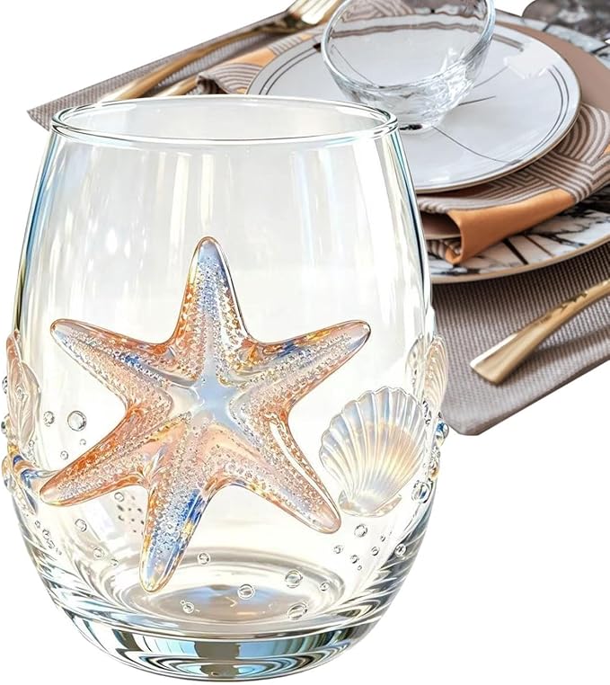 Summer Wine Glasses 100ml Handcrafted - Stemless Juice Glassware Tumbler | Cocktail Glasses for Home Kitchen Dining Birthday Holiday Wedding Party Bar Cocktail Picnic by Unknown