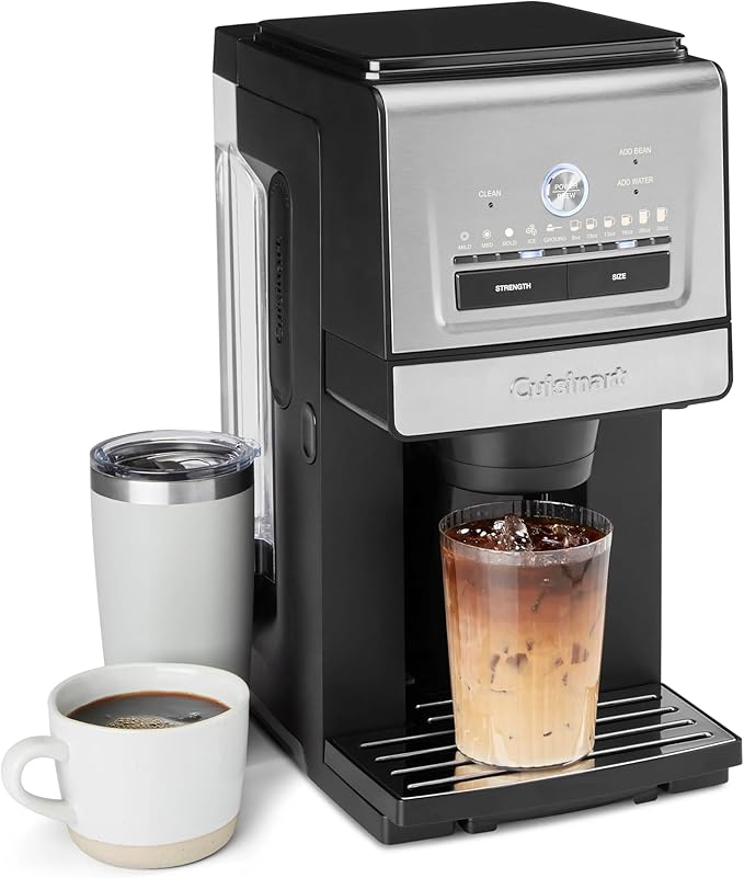Cuisinart Coffee Maker, Grind and Brew Single Serve Coffee Maker, 6 Cup Sizes, Built-in Stainless Steel Burr Mill, Adjustable Strength, Grind Control and Over Ice Feature, Easy Cleaning, DGB-30 by Cuisinart