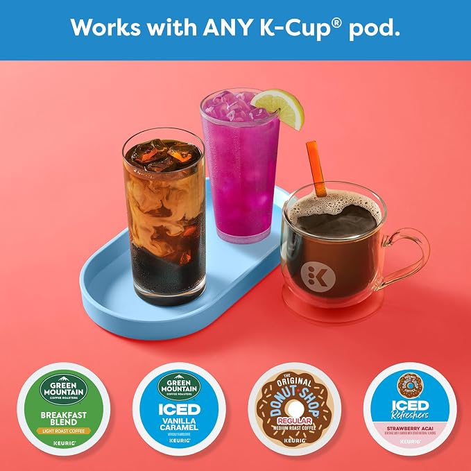 Keurig K-Brew+Chill Iced or Hot Single-Serve K-Cup Coffee Maker with MultiStream and QuickChill Technology, 70oz. Removable Reservoir - Image 16