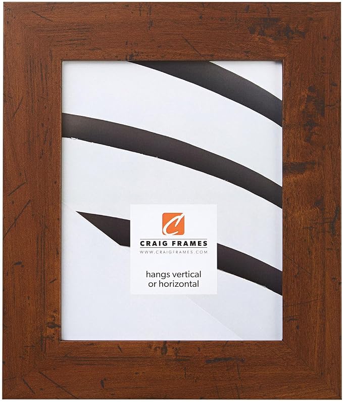 Craig Frames 5x7 Rustic Brown Picture Frame for Posters, Photos, and Prints | Displays photos and prints behind clear glass, ready to hang, made in the USA by CraigFrames
