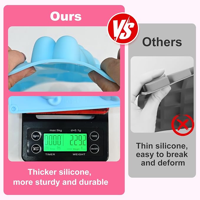 Bear Silicone Mold, 2 Pack Large Bear Chocolate Molds 16 Cavity | Non-stick, 3D Bear Ice Cube Molds for Candy Soap Candle Cake Decora Jello DIY Art Crafts Home Baking Activities Summer Party - Image 4