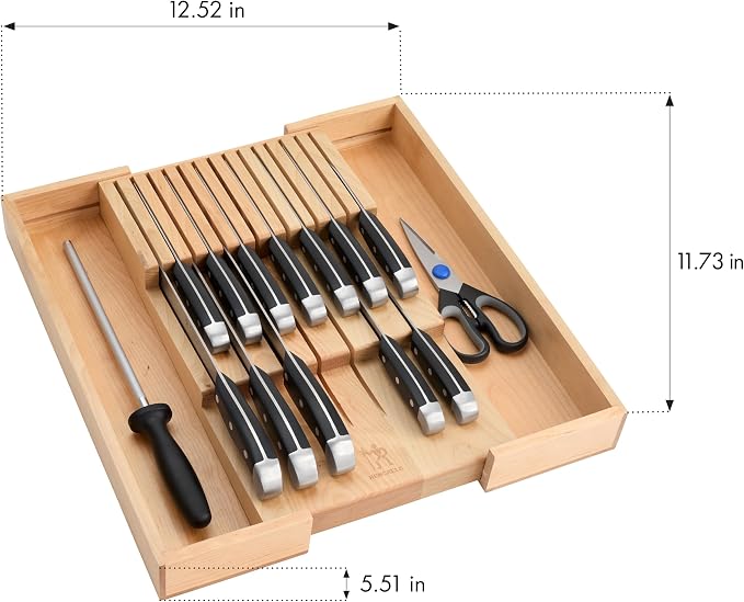 Henckels Statement 15-pc Knife Set with in-Drawer Knife Tray, Razor-Sharp, German Engineered Informed by over 100 Years of Experience, Lightweight and Strong, Dishwasher Safe - Image 3