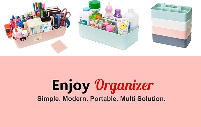 Enjoy Office Desk Storage Organizer 8 compartments Box DIY Box Remote Cosmetic Holder Pen Pencil Stationery Basket -Made In USA