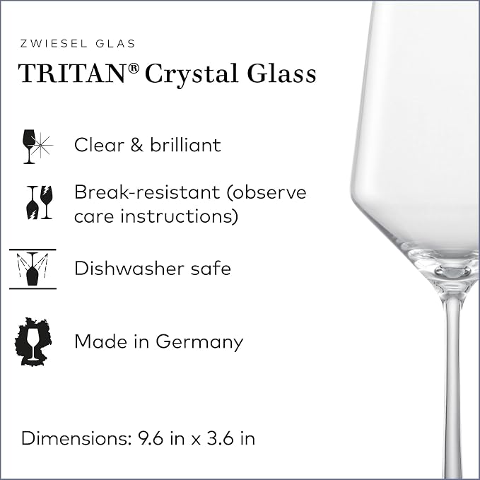 Zwiesel Glas Pure Cabernet Red Wine Glass (Set of 2), Graceful Wine Glasses for Red Wine, Dishwasher-Safe Tritan Crystal Glasses, Made in Germany (19 Ounce) - Image 2