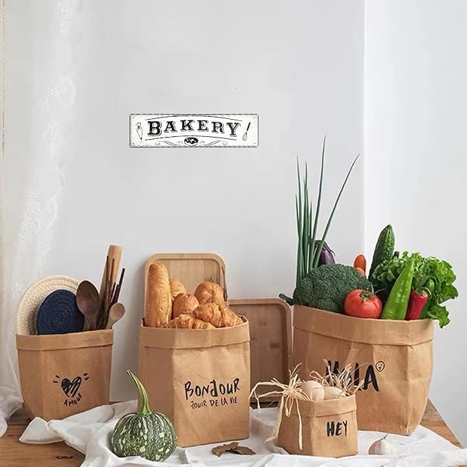 Bakery Sign Retro Store Tin Sign Vintage Decor Metal Poster 4×16 Inches For Kitchen Home Gifts For Cooking Lovers - Image 4