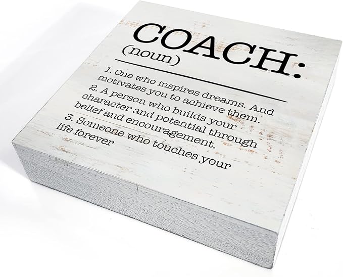 HDKY Wood Box Sign, Coach Definition, 5 x 5 inches, Rustic Decorative Signage for Wall and Desktop, Ideal Gift for Any Occasion - Image 3