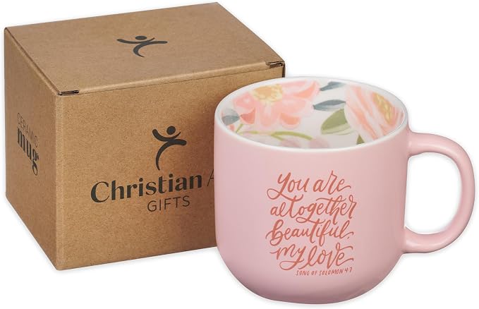 Christian Art Gifts Large CeramicCoffee & Tea Pink Floral Scripture Mug for Women: Altogether Beautiful Encouraging Bible Verse, Microwave/Dishwasher Safe, Wide Mouth, Easy-Hold Sturdy Handle, 14 oz - Image 7