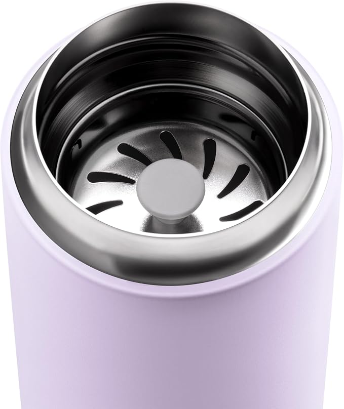 Fellow Carter Move Ceramic Lined Travel Coffee Mug 16 oz - Leak-Proof Lid | No Metallic Taste, Dishwasher Safe, Hot 12Hr Cold 24Hr, Stainless Steel Tumbler, BPA-Free, Fits Cup Holders, Lavender Purple - Image 2