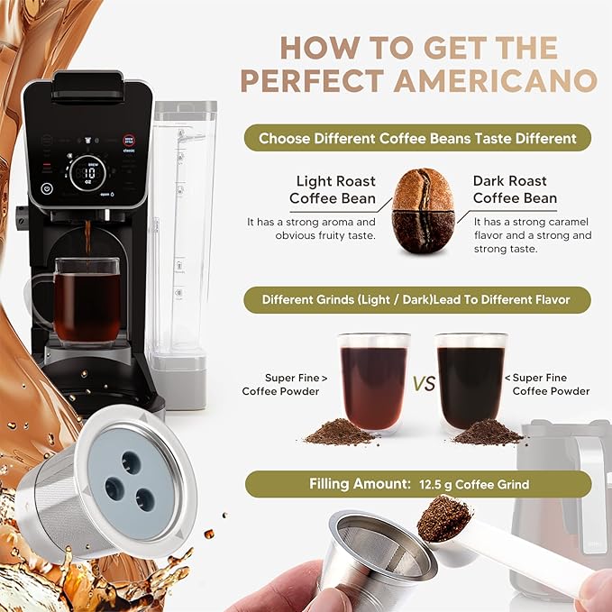 2 Pack K Cups Reusable Coffee Pods for Ninja Dual Brew Coffee Maker Stainless Steel cup Body+Plastic Cup Lid Permanent K Cups Filters Compatible with Ninja CFP201 CFP301 Dual Brew Pro Machine